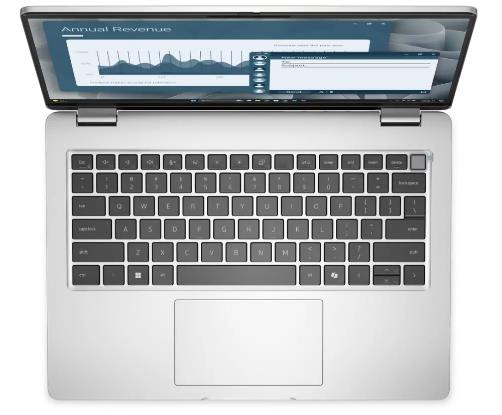 Лаптоп, Dell Pro 14 PC14255, AMD Ryzen AI 5 PRO 340 (22 MB cache, 6cores, up to 4.8 GHz, 50 TOPS NPU), 14" FHD+(1920x1200) IPS, 300nits AG, 16 GB: 1 x 16 GB, DDR5, 5600 MT/s, 512 GB SSD, AMD Radeon 840M graphics, FHD HDR IR Cam and Mic, Wi-Fi 6E, FPR, Backlit Kb - image 3