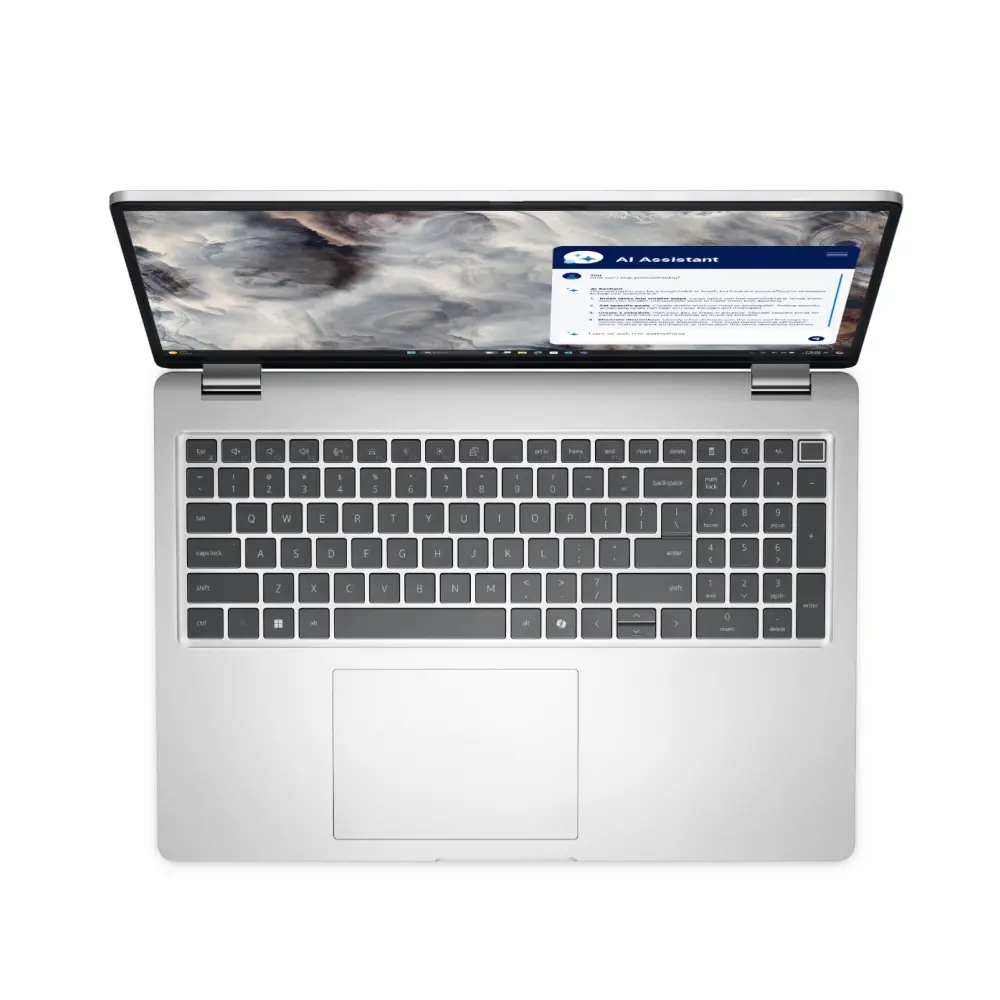 Лаптоп, Dell Pro 16 Plus PB16250, Intel Core Ultra 7 255U (12 TOPS, 12 cores, up to 5.2 GHz), 16.0" FHD+ (1920x1200), AG 300 nit, 1x16 GB, DDR5, 5600 MT/s, 512 GB SSD, Integrated graphics, FHD HDR + IR Cam, FPR, Wi-Fi 6E, Backlit Kb, Win11 Pro,  Aluminum, 3Y PS - image 2