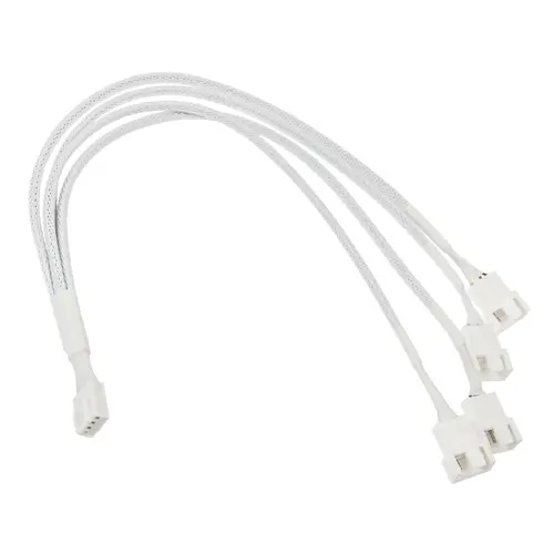 Кабел Kolink PWM 1-4 Сплитер - 35 cm, оплетен, Бял - image 1
