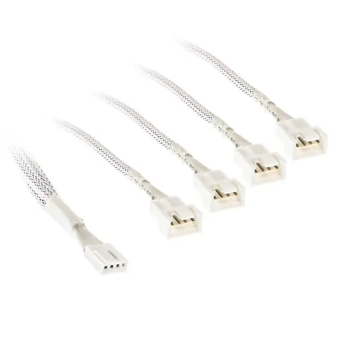 Καλώδιο Kolink PWM 1-4 Διαχωριστής - 35 cm, πλεκτό, Λευκό - 1