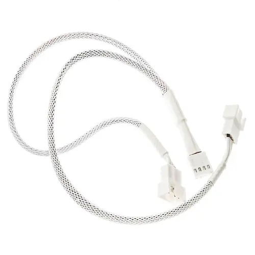 Кабел Kolink PWM 1-2 Сплитер - 35 cm, оплетен, Бял - image 1
