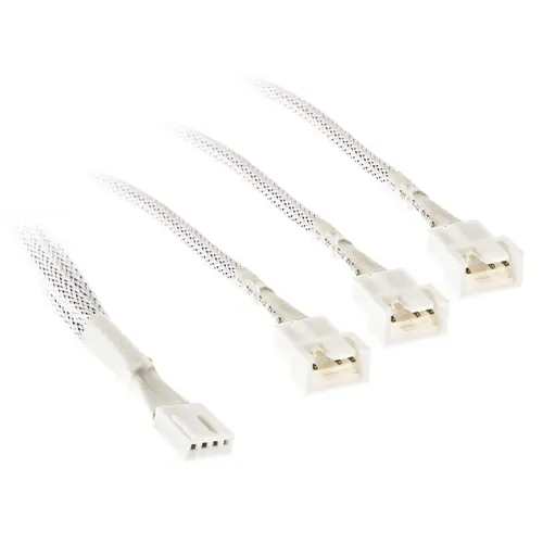 Cablu Kolink PWM 1-3 Splitter - 35 cm, împletit, Alb - 1