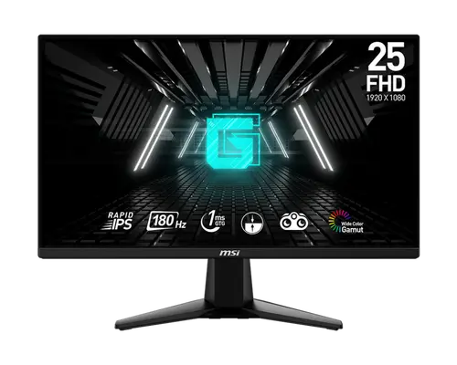 Οθόνη, MSI G255F, 24.5", Rapid IPS, 180Hz, 1ms, 1920x1080 FHD, Anti-glare, Adaptive-sync, Night Vision, Frameless, Anti-Flicker, Less Blue Light, 300 - 1