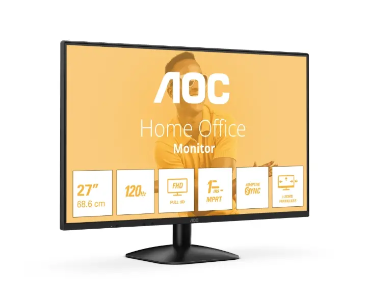 Монитор, AOC 27B31H, 27" IPS WLED, 1920x1080@120Hz, 4ms GtG, 1ms MPRT, 300cd m/2, 1500:1, 20M:1 DCR, Adaptive Sync, FlickerFree, Anti Blue Light, Tilt, D-SUB, HDMI - image 12