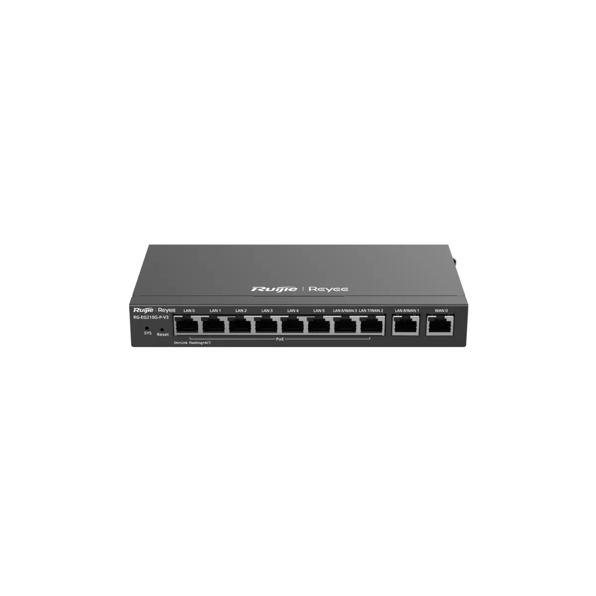 Рутер Ruijie RG-EG210G-P-V3, 8xGE POE , Multi WAN,256MB,Cloud,OpenVPN, 200 users