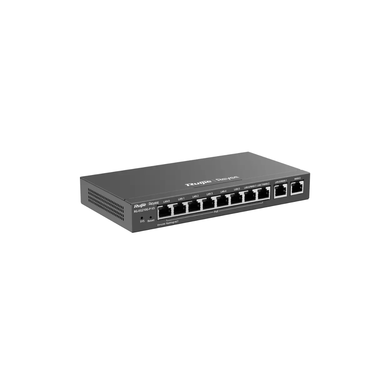 Рутер Ruijie RG-EG210G-P-V3, 8xGE POE , Multi WAN,256MB,Cloud,OpenVPN, 200 users - image 1