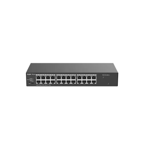 Комутатор Ruijie RG-ES124G-L, 24 x GbE, метален, настолен - image 1