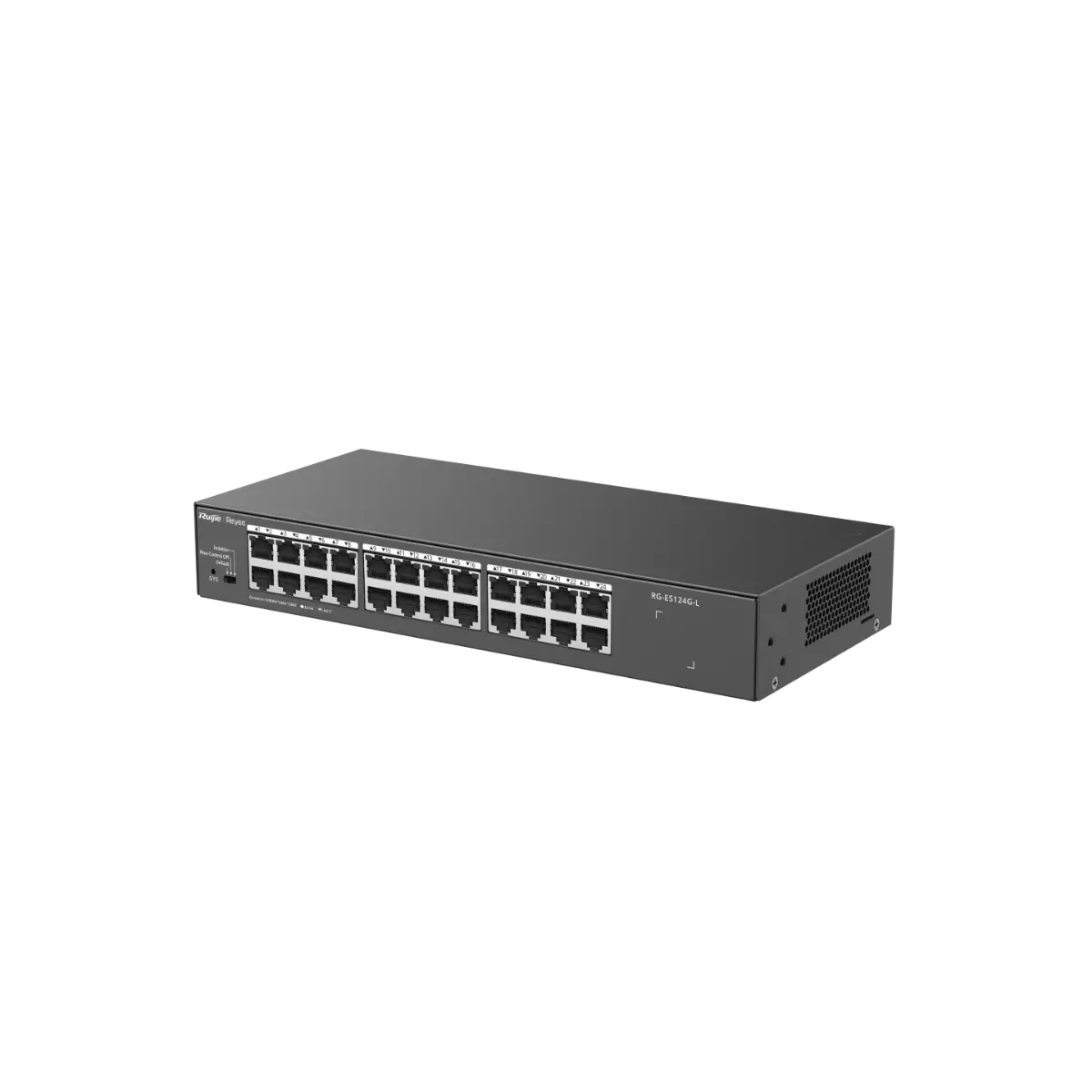 Комутатор Ruijie RG-ES124G-L, 24 x GbE, метален, настолен - image 2