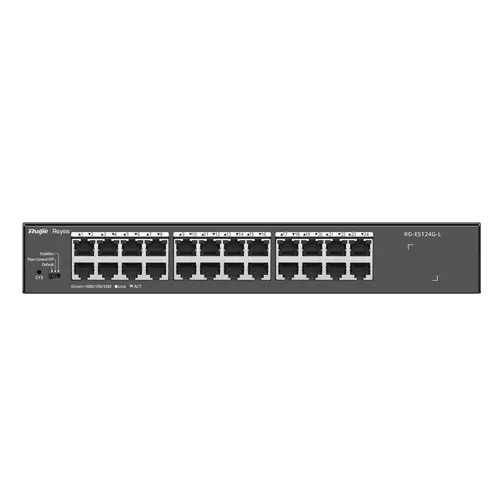 Комутатор Ruijie RG-ES124G-L, 24 x GbE, метален, настолен