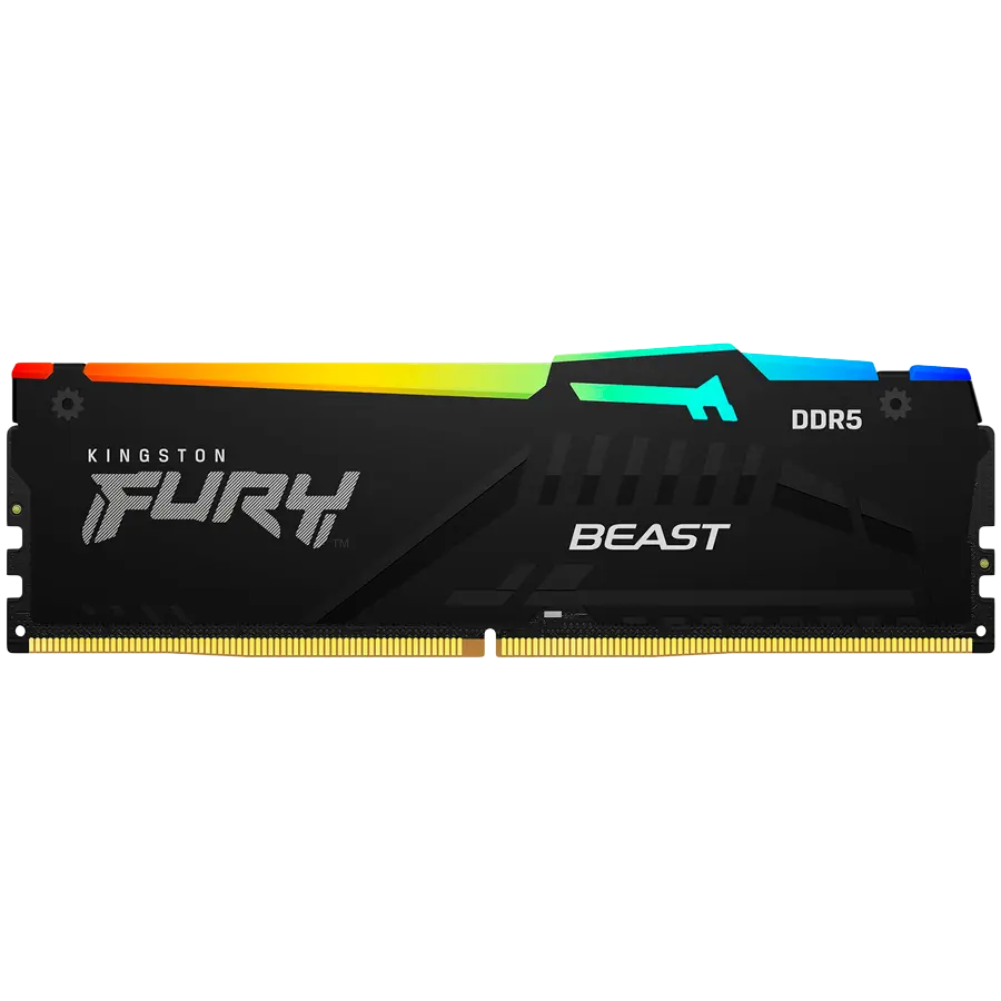 Памет Kingston FURY Beast Black RGB 64GB(2x32GB) DDR5 6000MHz 36CL - image 1