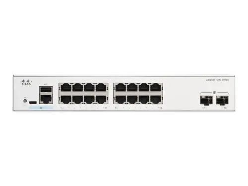 Комутатор, Cisco Catalyst 1300 16-port GE, 2x1G SFP