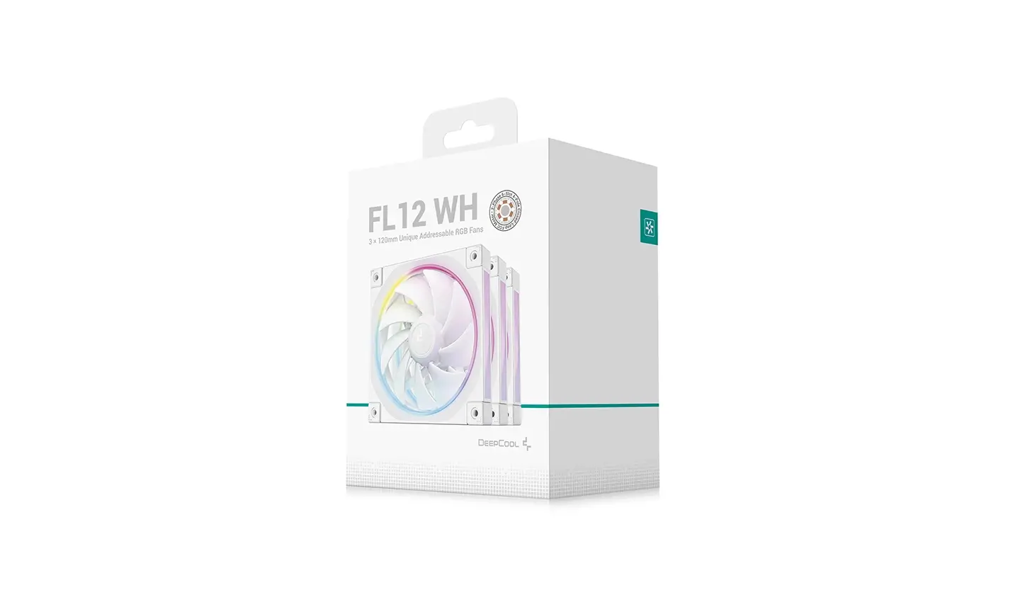 DeepCool Комплект вентилатори Fan Pack 3-in-1 3x120mm - FL12 White, Addressable RGB - image 7