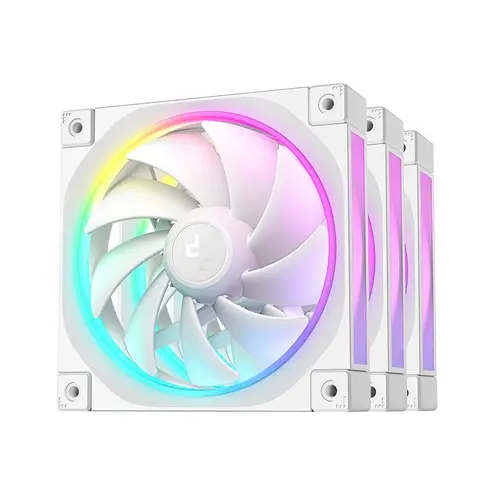 DeepCool Set ventilatoare Fan Pack 3-in-1 3x120mm - FL12 Alb, Addressable RGB - 1
