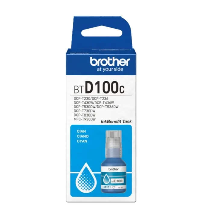 Consumabil, Brother BT-D100C Cyan Ink Bottle - image 1