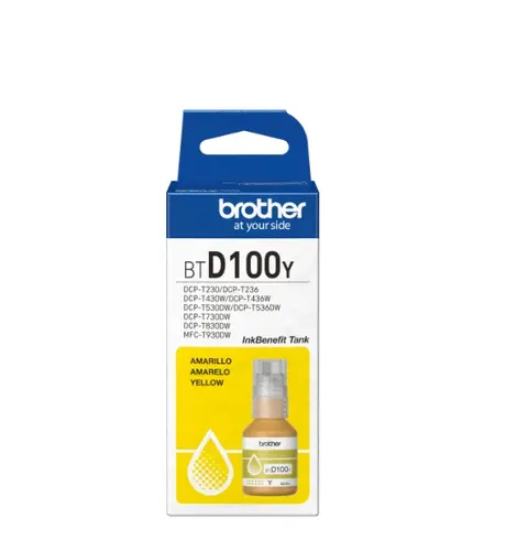 Консуматив, Brother BT-D100Y Yellow Ink Bottle - image 1