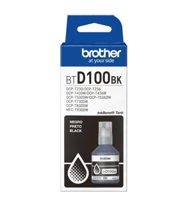 Консуматив, Brother BT-D100BK Black Ink Bottle - image 1