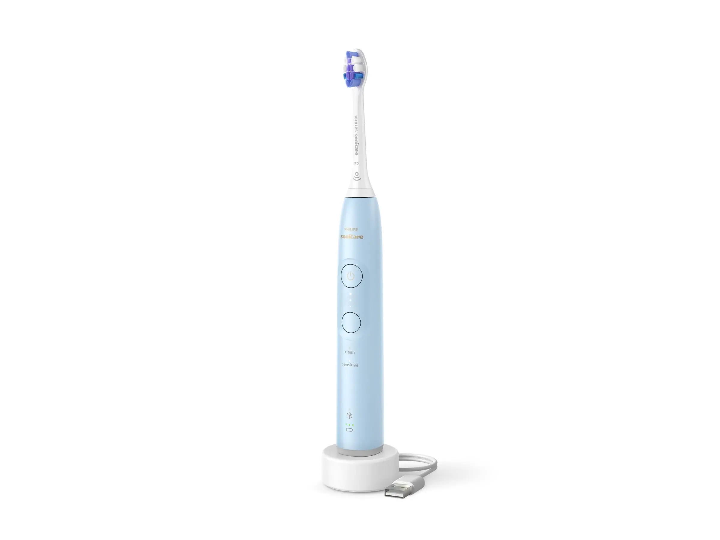 PHILIPS Sonicare Четка за зъби с акумулаторна батерия 2 режим на четкане 3 степени на интензивност Сензор за натиск светло синя - image 1