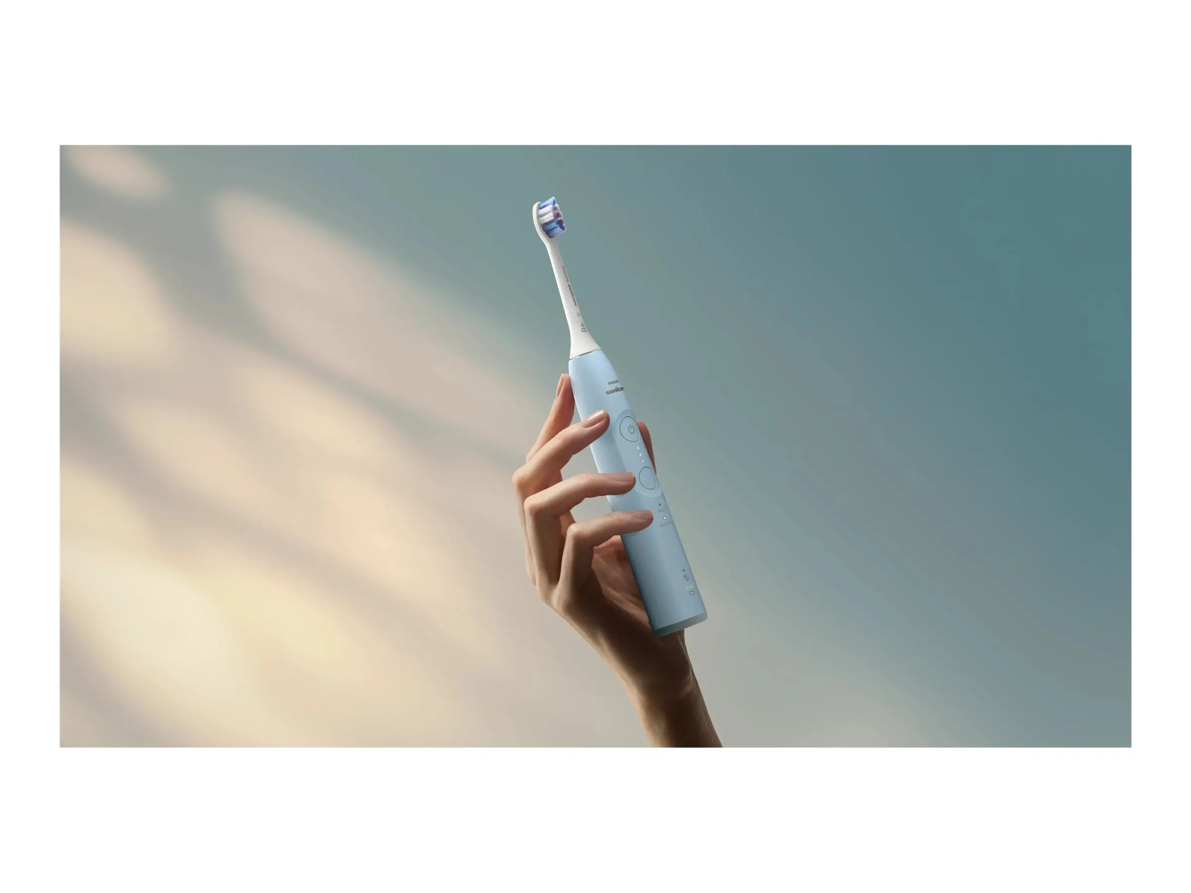 PHILIPS Sonicare Четка за зъби с акумулаторна батерия 2 режим на четкане 3 степени на интензивност Сензор за натиск светло синя - image 2