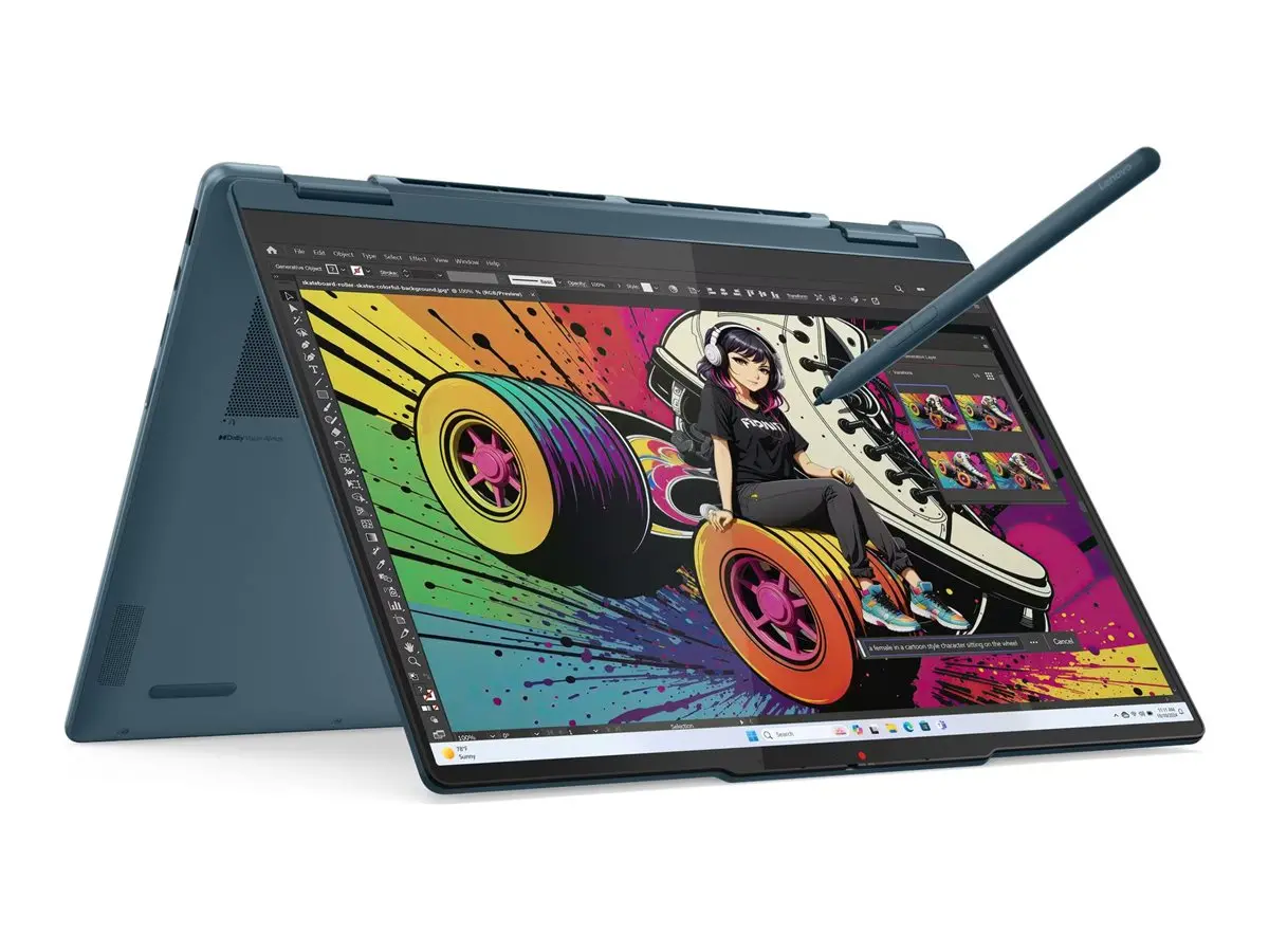 LENOVO Yoga 7 2-in-1 AMD Ryzen AI 7 350 14inch 2.8K OLED 500N 120Hz Touch 32GB DDR5 1TB PCIe W11H Tidal Teal - image 5