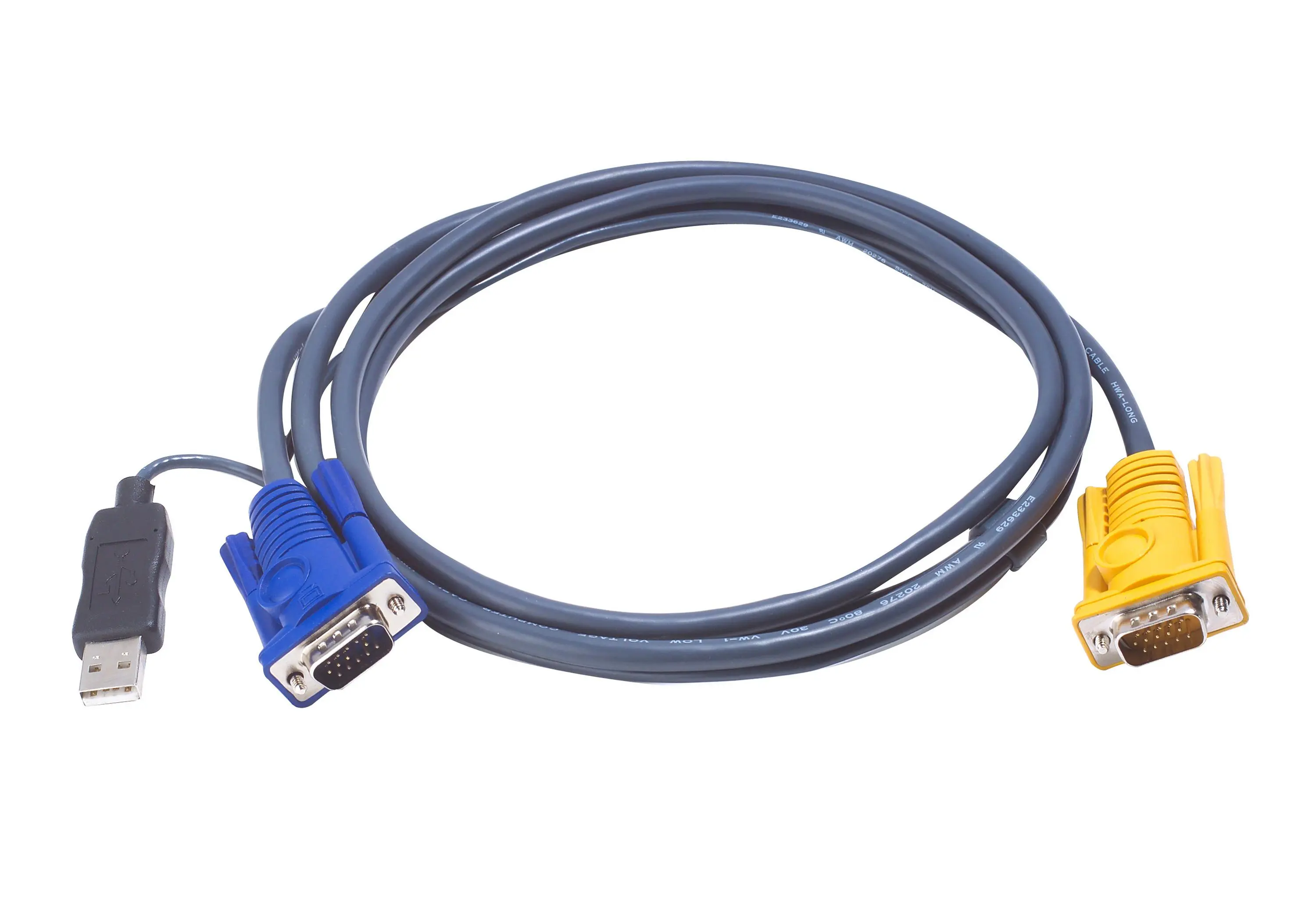 Cablu KVM ATEN, PC HDB & USB la 3in1 SPHD (Tastatură/Mouse/Video), convertor PS/2 la USB integrat, 5 m