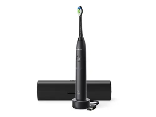 PHILIPS Sonicare Οδοντόβουρτσα με επαναφορτιζόμενη μπαταρία 1 λειτουργία βουρτσίσματος 2 επίπεδα έντασης Αισθητήρας πίεσης θήκη μαύρη
