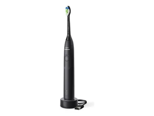 PHILIPS Sonicare Четка за зъби с акумулаторна батерия 1 режим на четкане 2 степени на интензивност Сензор за натиск черна