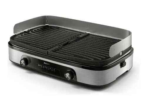 PHILIPS Grătar de contact 2400W 2 zone de gătit independente strat de piatră - 1