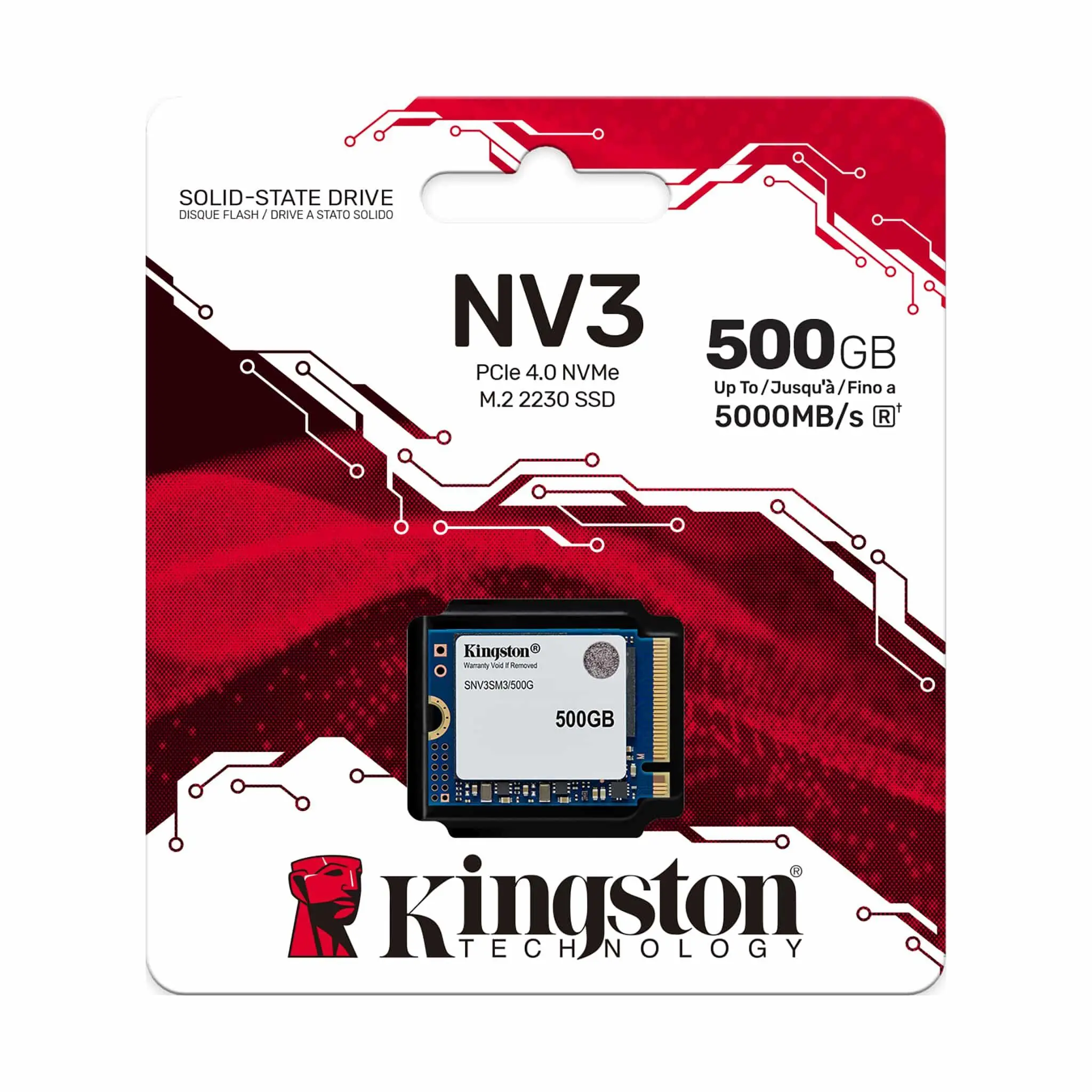 Kingston 500GB NV3 SSD M.2 2230 PCIe 4.0 NVMe, Read: 5,000/ Write: 3,000MB/s - image 2
