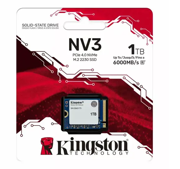 Kingston 1TB NV3 SSD M.2 2230 PCIe 4.0 NVMe, Read: 6,000/ Write: 4,000MB/s - image 2