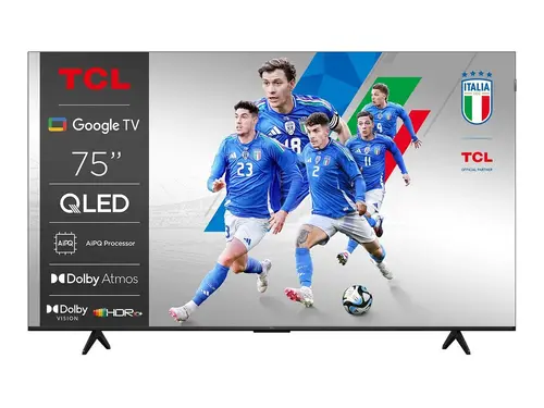 TCL 75inch QLED Android TV HDR10+ Bionic Color Optimization Technology Dolby Vision Dolby Atmos 2x10W