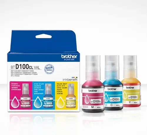 Consumabil, Brother BTD100CLVAL Brother Set multicolor de sticle de cerneală - 3