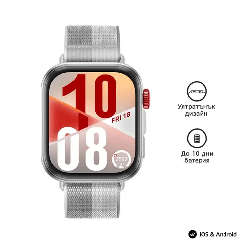 Часовник, Huawei Watch Fit 4, Seiya-B19W, Gray