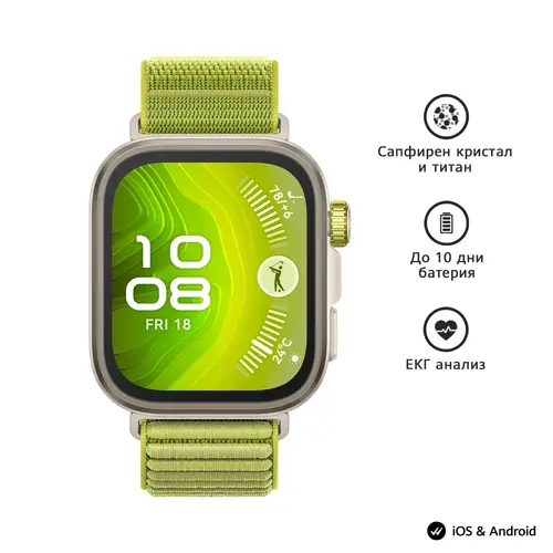 Часовник, Huawei Watch Fit 4 pro, Seiya-B29W, Green - image 1