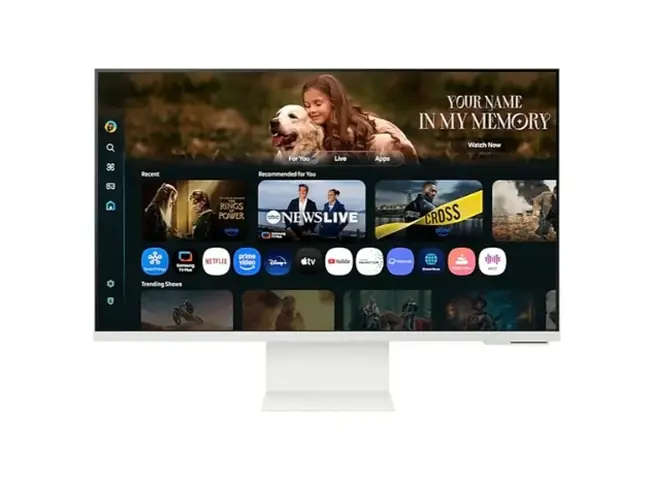 Монитор, Samsung 32FM801 32" VA SMART 3840x2160, Bluetooth 4.2, WiFi 5, USB-C 65W, 2xUSB, 2xHDMI , Speakers, White - image 1