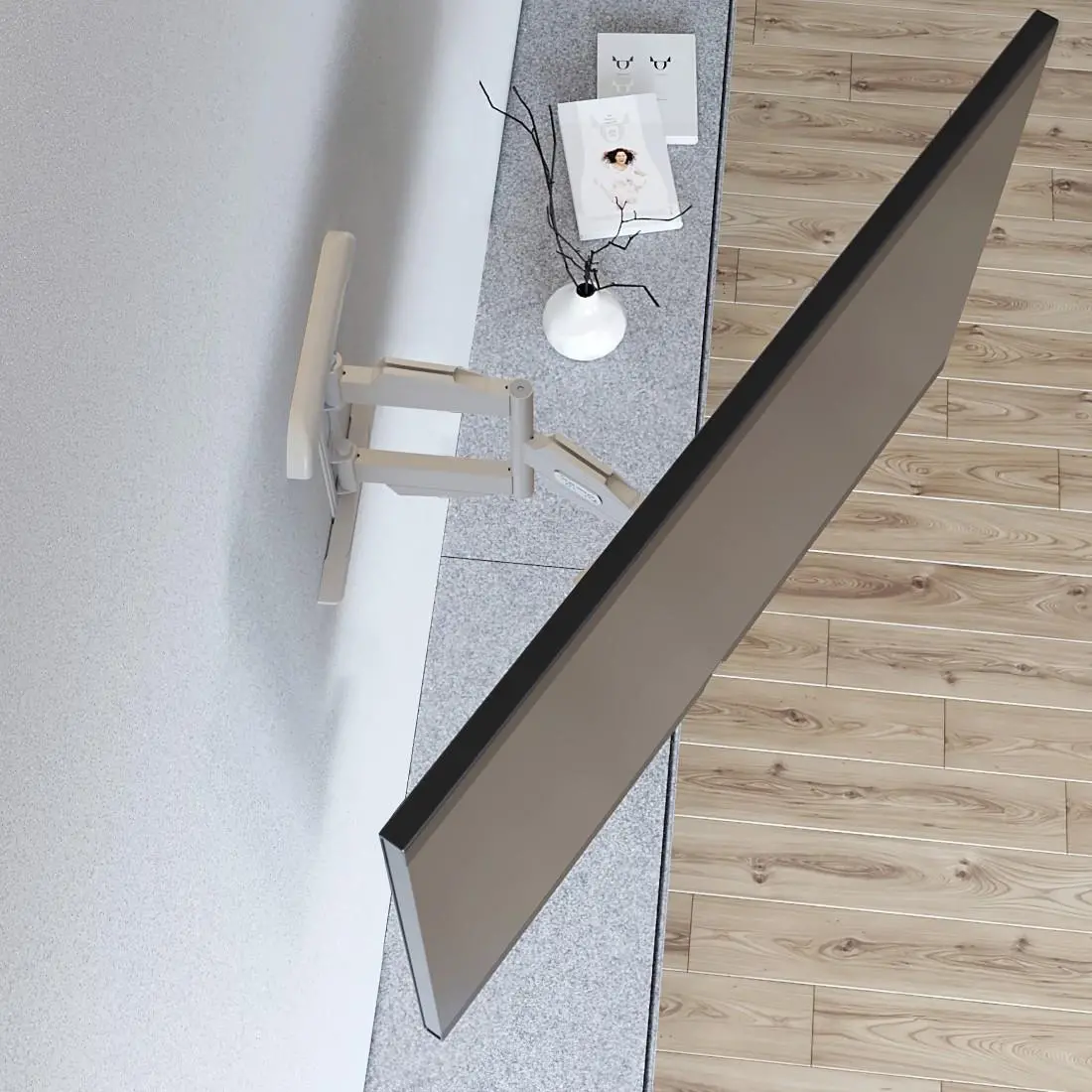 Стенна стойка за TV Fullmotion, 165 см, 32-65 ", до 35 кг - image 12