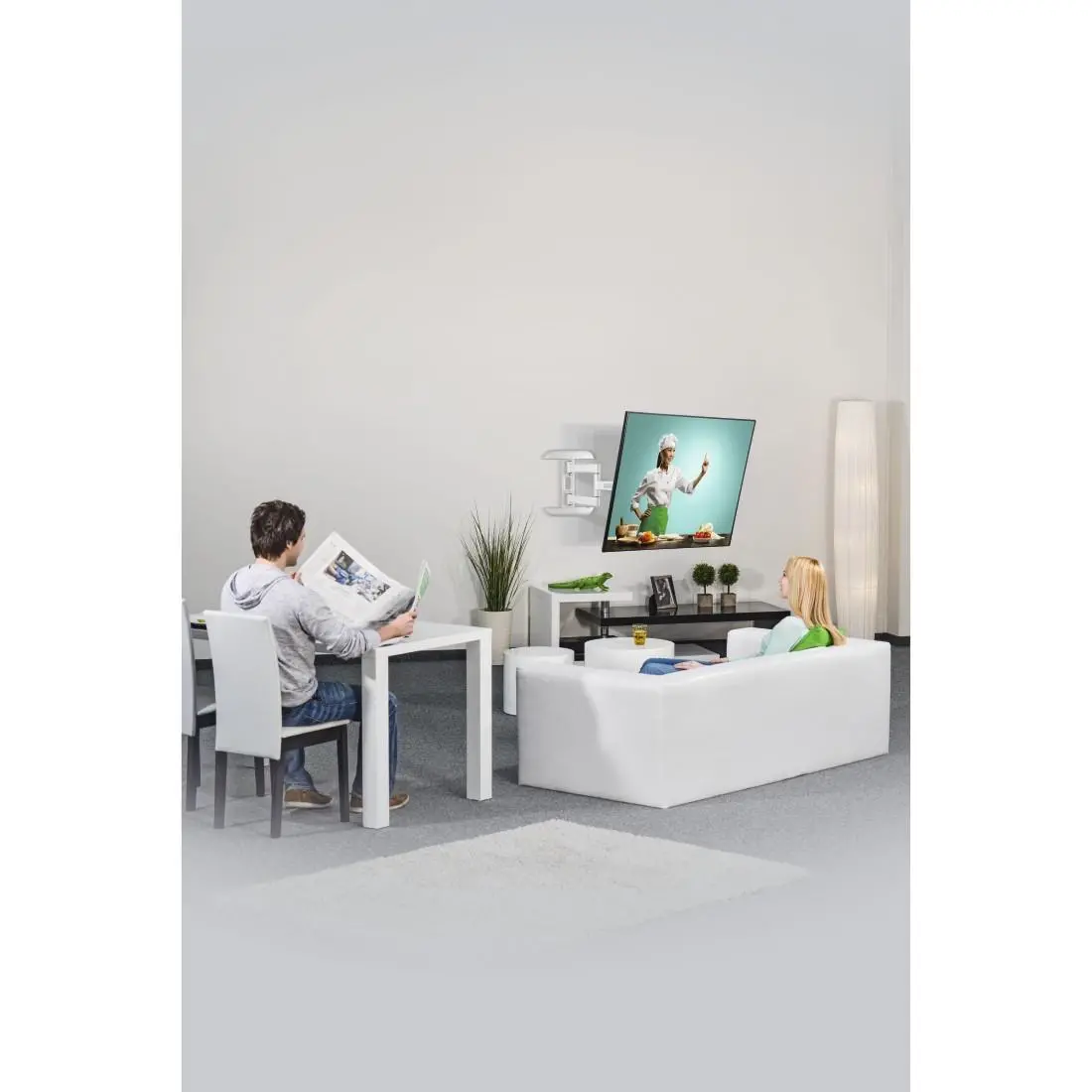 Стенна стойка за TV Fullmotion, 165 см, 32-65 ", до 35 кг - image 14