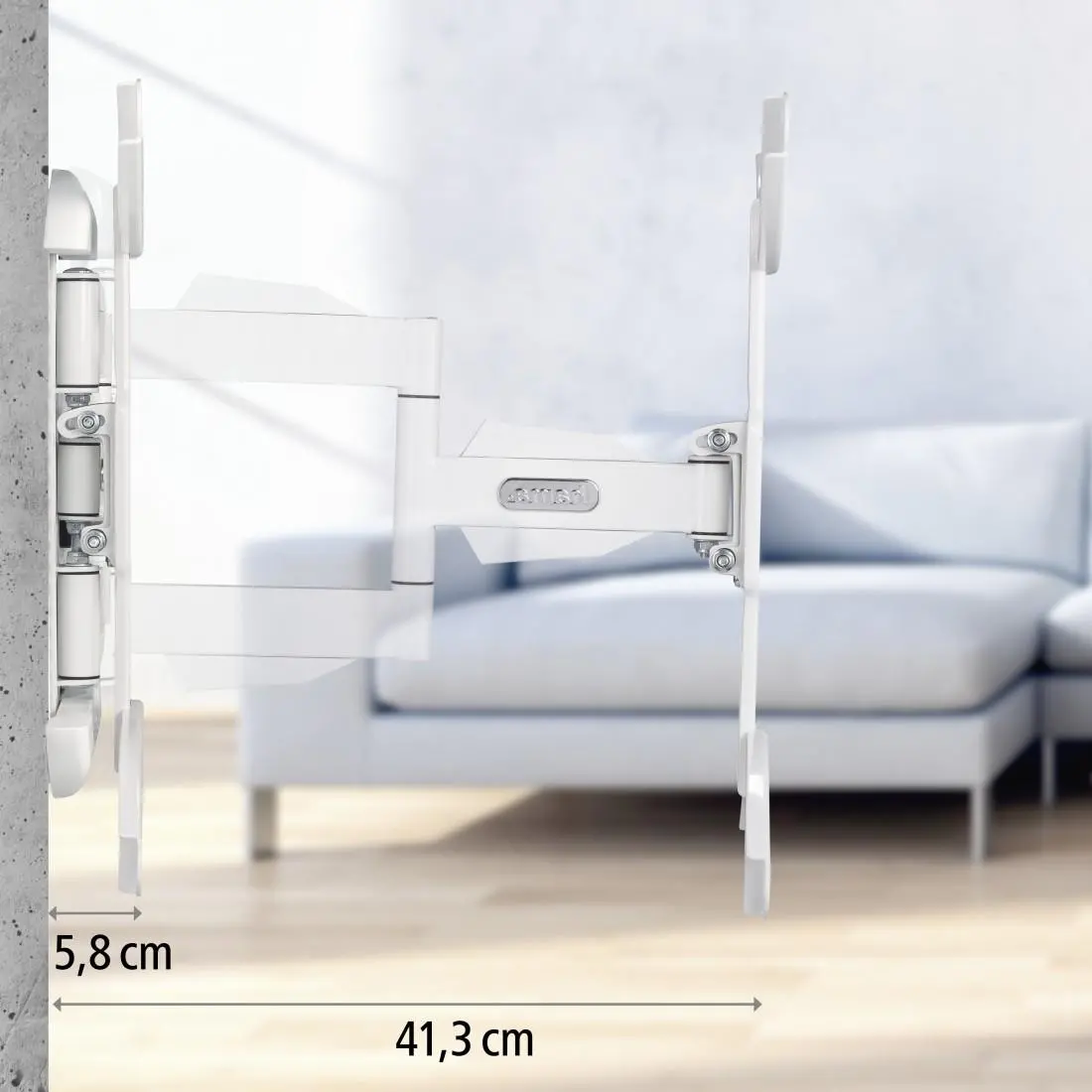 Стенна стойка за TV Fullmotion, 165 см, 32-65 ", до 35 кг - image 19