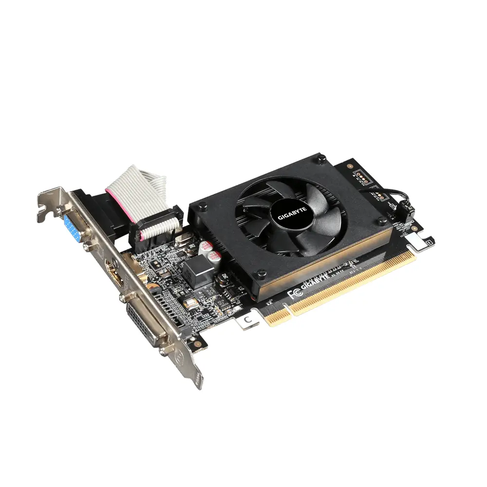 Placă video GIGABYTE GV-N710D3-2GL, 2GB, GDDR3, 64 bit, DVI-D, D-Sub, HDMI, rev 1.0