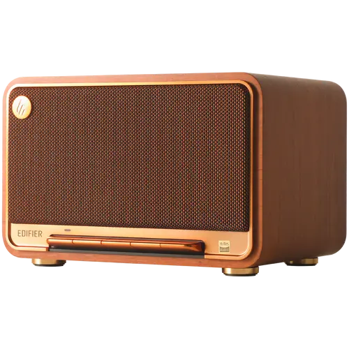 Boxă Edifier D32 2.1, BT V5.3, Wi-Fi, AUX, USB-C, 1x driver mediu de 4 inchi, 2x tweetere de 1 inch, 60W (RMS), Maro - 1