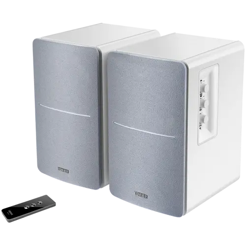 Edifier R1280T 2.0 Bookshelf Speakers, RCA, 0.5-inch Tweeters, 4-inch Drivers, 42W (RMS), Control Knobs and Remote Control, White - image 1