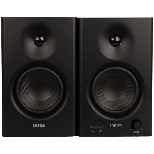 Edifier MR4 Active Studio Monitors, RCA, AUX, TRS, 1-inch Tweeters, 4-inch Woofers, 42W (RMS), Control Knob, Black - image 2
