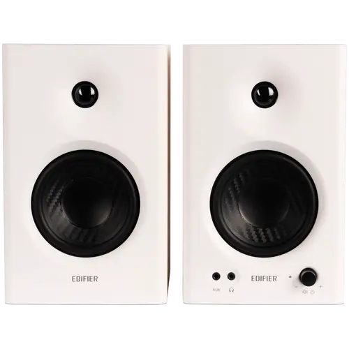 Edifier MR4 Active Studio Monitors, RCA, AUX, TRS, 1-inch Tweeters, 4-inch Woofers, 42W (RMS), Control Knob, White - image 2