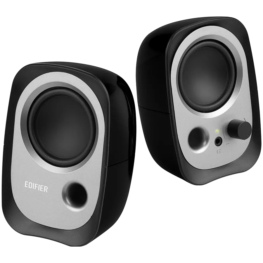 Edifier R12U 2.0 Audio System, USB, AUX, 2.25-inch Drivers, 4W (RMS), Volume Control, Black