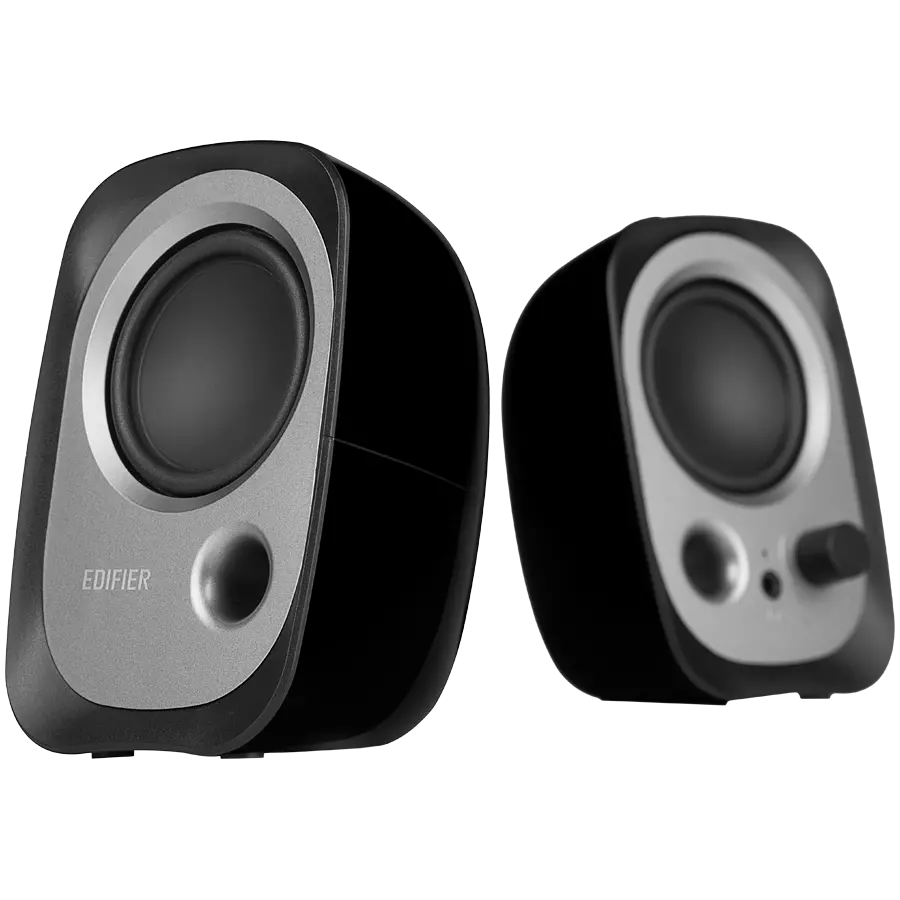Edifier R12U 2.0 Audio System, USB, AUX, 2.25-inch Drivers, 4W (RMS), Volume Control, Black - image 1