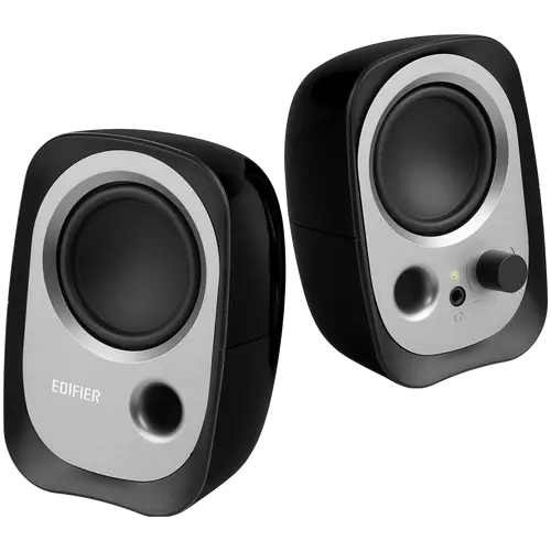Sistem audio Edifier R12U 2.0, USB, AUX, drivere de 2.25 inchi, 4W (RMS), control al volumului, Negru - 1