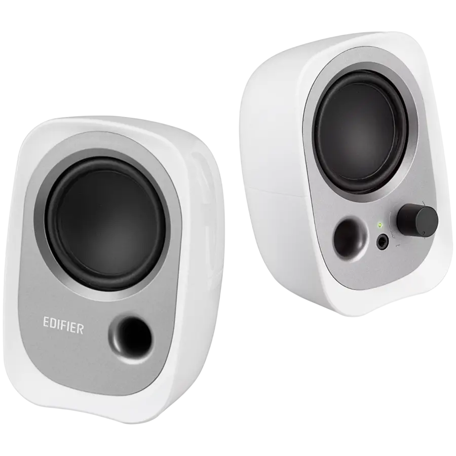 Sistem audio Edifier R12U 2.0, USB, AUX, drivere de 2.25 inchi, 4W (RMS), control al volumului, Alb