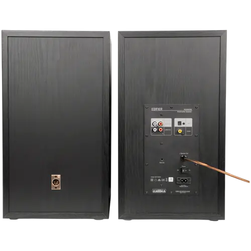 Edifier R2850DB 2.0 Bookshelf Speakers, BT V5.1, Optical, Coaxial, RCA, 0.75-inch Tweeters, 4.5-inch Drivers, 8-inch Woofers, Sub-Out, 150W (RMS), Control Knobs and Remote Control, Black - image 1