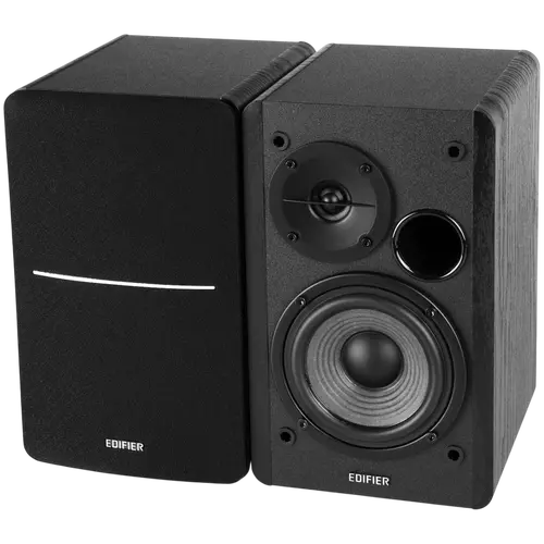 Edifier R1280DB 2.0 Bookshelf Speakers, BT V5.1, Optical, Coaxial, RCA, 0.5-inch Tweeters, 4-inch Drivers, 42W (RMS), Control Knobs and Remote Control, Black - image 2
