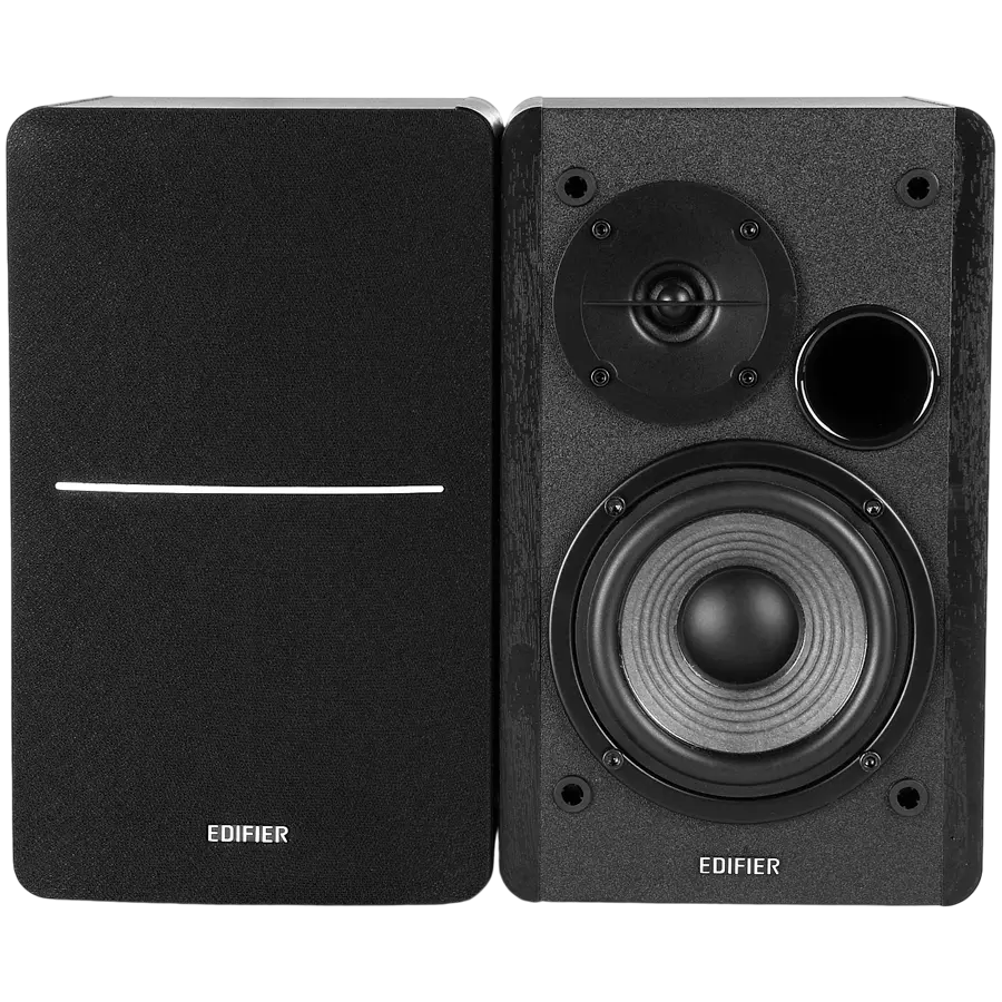 Edifier R1280DB 2.0 Bookshelf Speakers, BT V5.1, Optical, Coaxial, RCA, 0.5-inch Tweeters, 4-inch Drivers, 42W (RMS), Control Knobs and Remote Control, Black - image 3