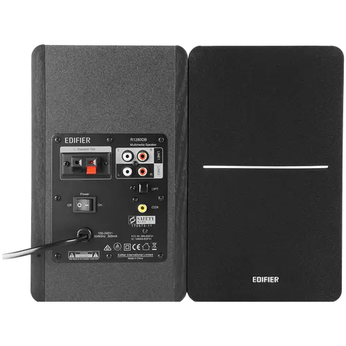 Edifier R1280DB 2.0 Bookshelf Speakers, BT V5.1, Optical, Coaxial, RCA, 0.5-inch Tweeters, 4-inch Drivers, 42W (RMS), Control Knobs and Remote Control, Black - image 4